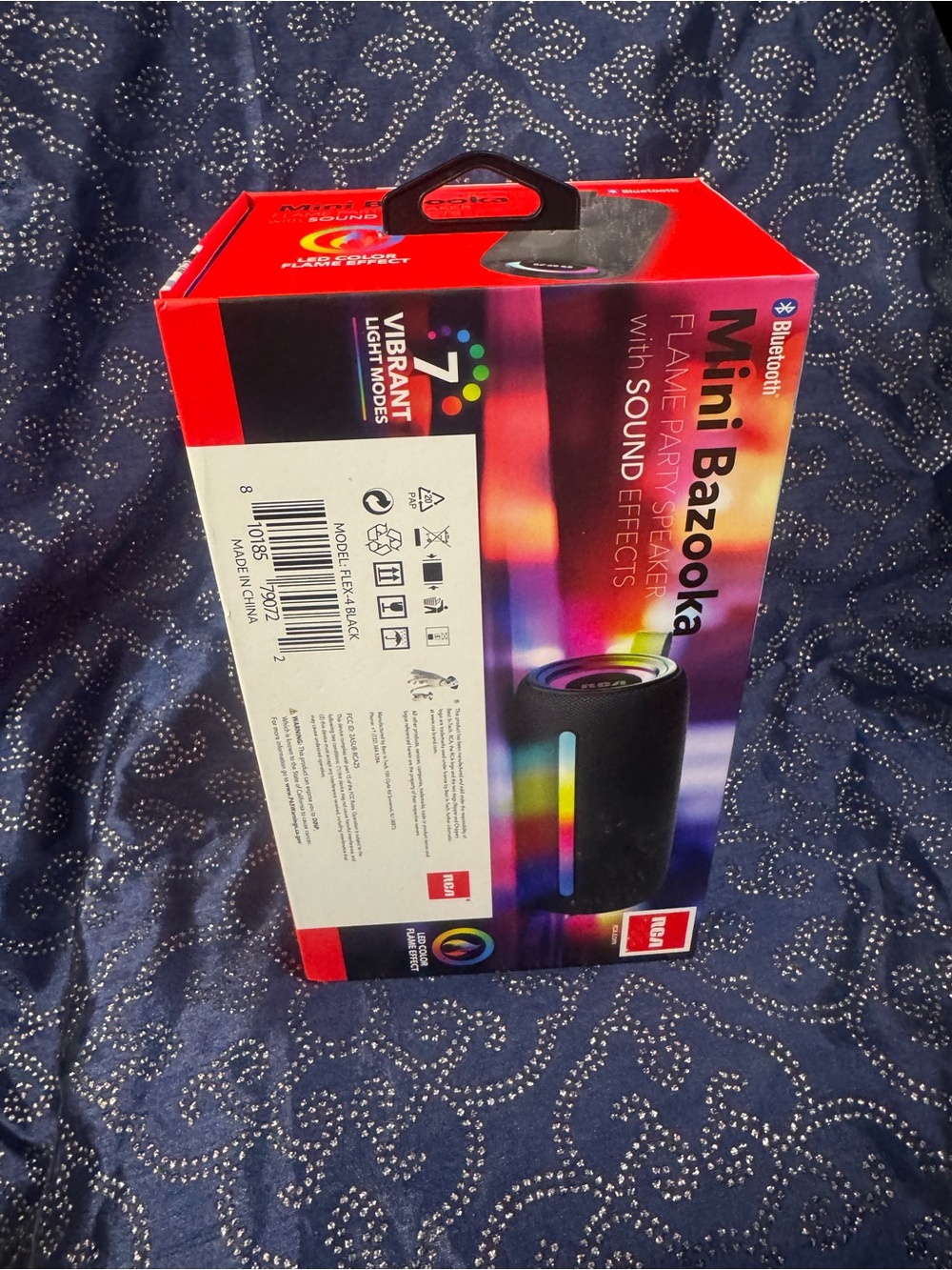 Mini Bazooka Flame Party Speaker - Black